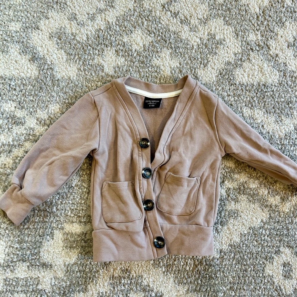 Little Bipsy - Baby Toddler Brown Cardigan